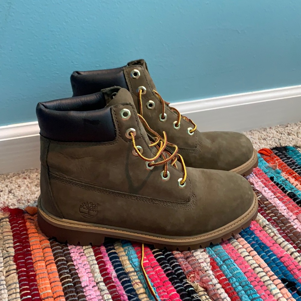 Green Timberland Boots